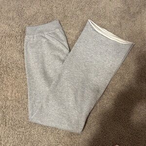 Brandy Melville Light Gray Fleece-Lined Sweatpants